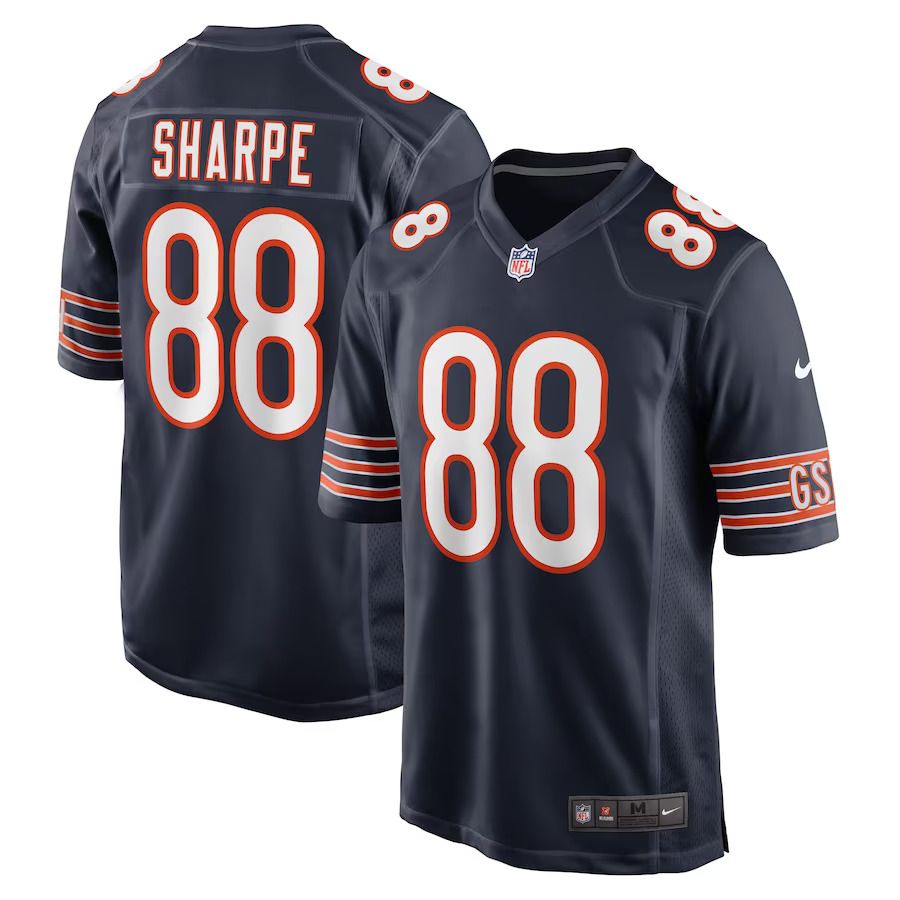 Men Chicago Bears 88 Tajae Sharpe Nike Navy Game Player NFL Jersey